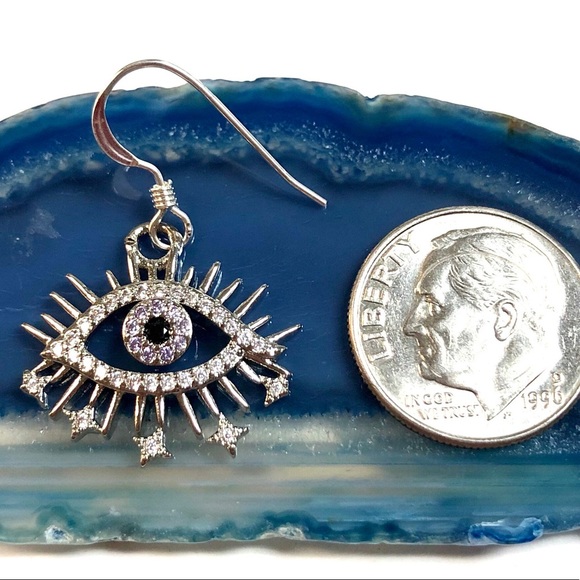 Evil Eye Earrings, Hamsa, Protection, Minimalist - Picture 7 of 9